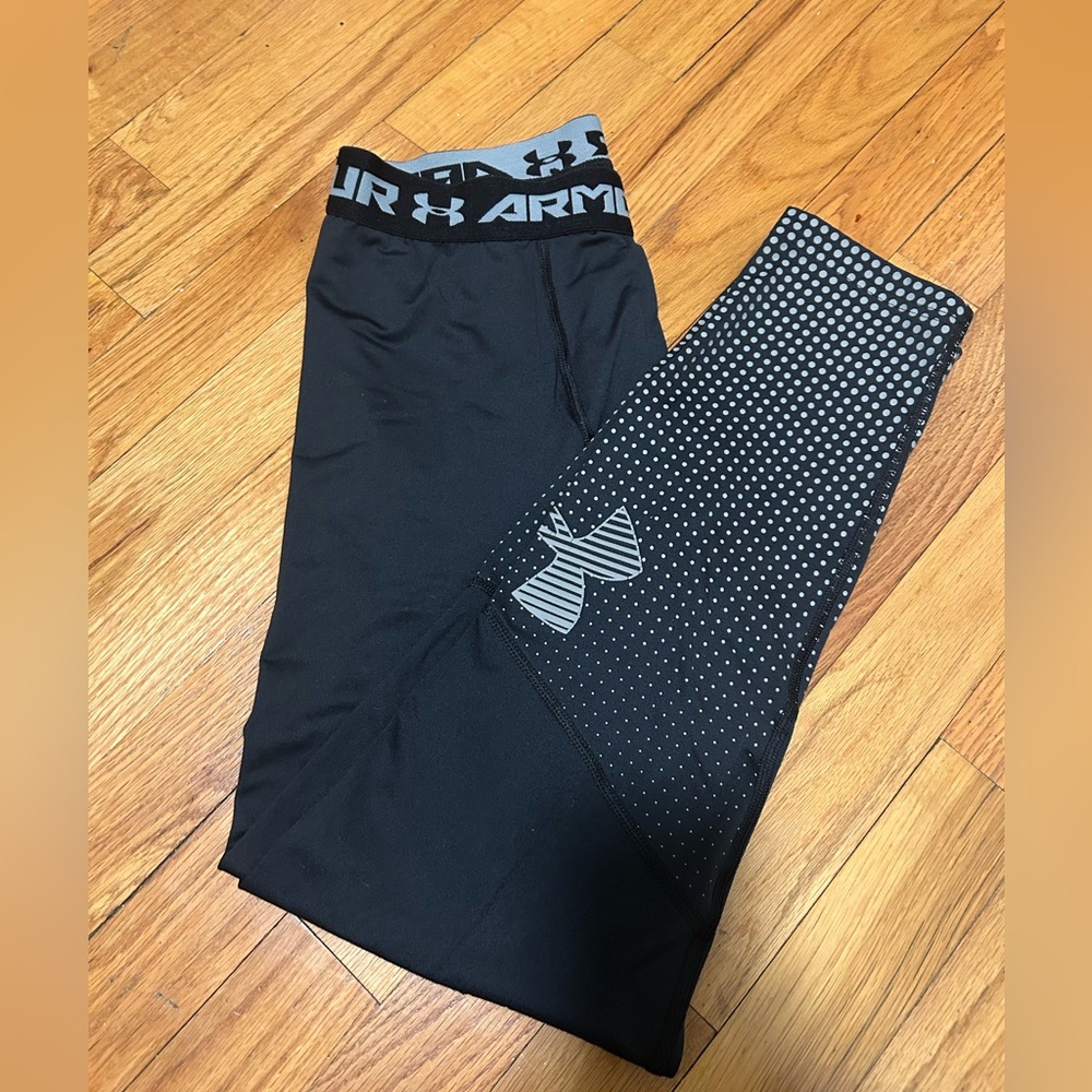 Under Armour Kids Black and Gray Leggings